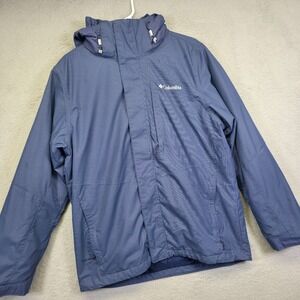 Columbia Arctic Trip III Fleece Interchange Jacket Men M Blue Omni Heat Gorpcore